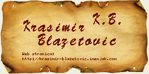 Krasimir Blažetović vizit kartica